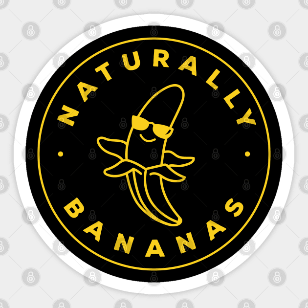 Naturally Bananas Sticker by ArtAndPixels